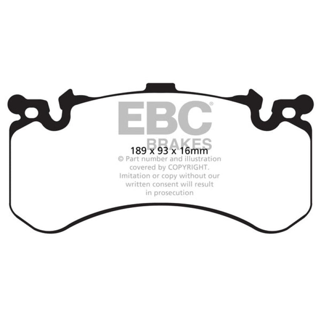 EBC Redstuff Ceramic Low Dust Front Brake Pads for Audi A8 Quattro and S Models – Part Number DP32158C