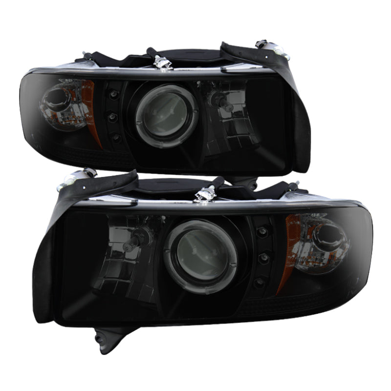 Spyder Dodge Ram 1500 94-01 Sport Projector Headlights LED Halo LED Blk Smke PRO-YD-DR94-HL-AM-BSM-SR1 Performance
