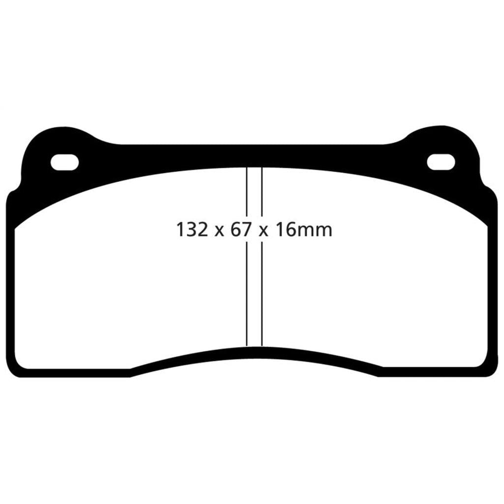 EBC Orangestuff Front Brake Pads for Aston Martin DB7 and Jaguar XJR/XKR - Part Number DP91110