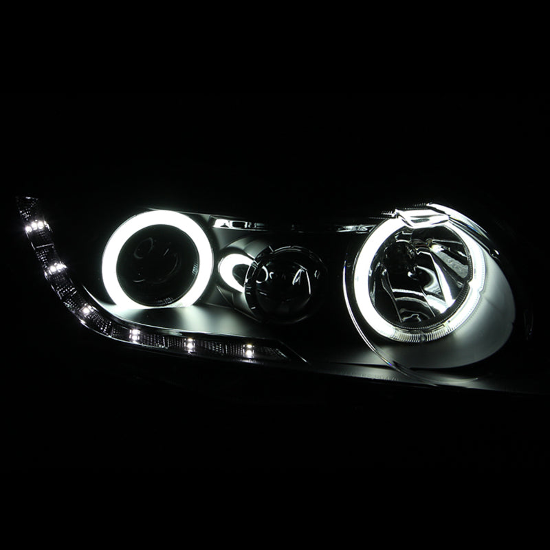 ANZO 2006-2011 Honda Civic Projector Headlights w/ Halo Black (CCFL)-SR1 Performance
