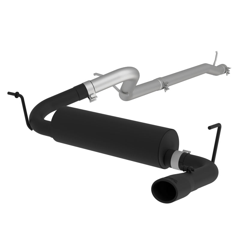 MBRP 12 Jeep Wrangler/ Rubicon 3.6L Cat Back Single Rear Exit Black Exhaust-SR1 Performance