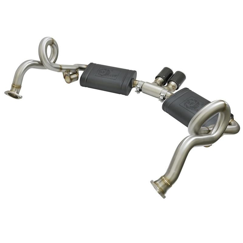 aFe MACHForce-Xp 2in 304 SS Cat-Back Exhaust w/Carbon Fiber Tips 13-16 Porsche Boxster 2.7L/3.4L-SR1 Performance