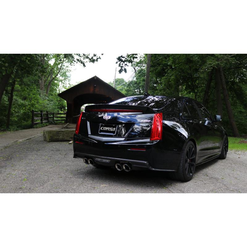 Corsa 16-19 Cadillac ATS 3.6T 4in Inlet / 4in Outlet Twin Polished Tip Kit (For Corsa Exhaust Only)-SR1 Performance