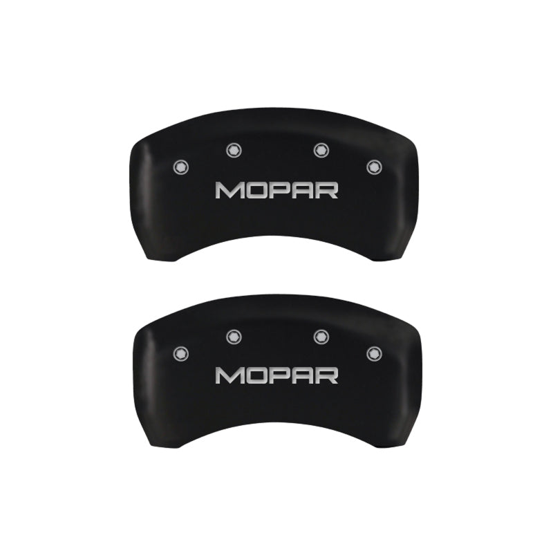 MGP 4 Caliper Covers Engraved Front & Rear MOPAR Red finish silver-SR1 Performance