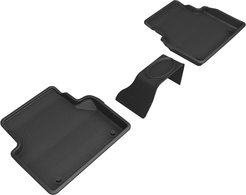 3D MAXpider 19-23 Audi A6/A7 / 21-24 RS6/RS7 Kagu 2nd Row Floormats - Black-SR1 Performance
