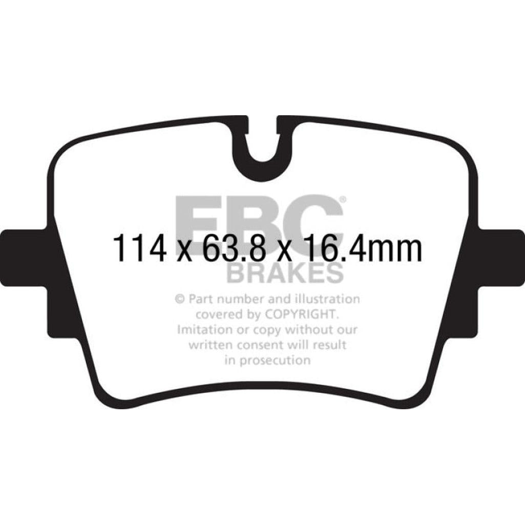 EBC Redstuff Ceramic Low Dust Rear Brake Pads for Jaguar F-Type 2014-2019 – Part DP32192C
