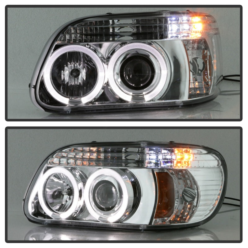 Spyder Ford Explorer 95-01 1PC Projector Headlights LED Halo Chrm PRO-YD-FEXP95-HL-1PC-C-SR1 Performance
