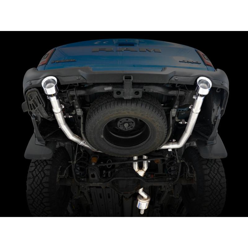 AWE Tuning 19-21 RAM 1500 5.7L (w/Cutouts) 0FG Dual Rear Exit Cat-Back Exhaust - Chrome Silver Tips-SR1 Performance