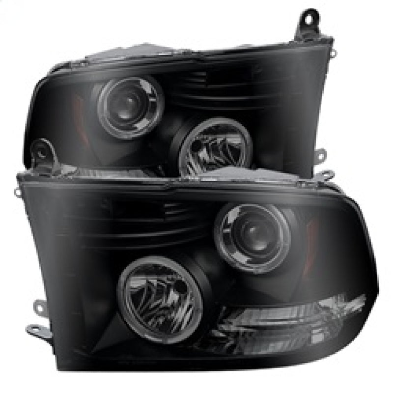 Spyder Dodge Ram 1500 09-14 Projector Headlights Halogen- LED Halo LED - Blk Smke PRO-YD-DR09-HL-BSM-SR1 Performance