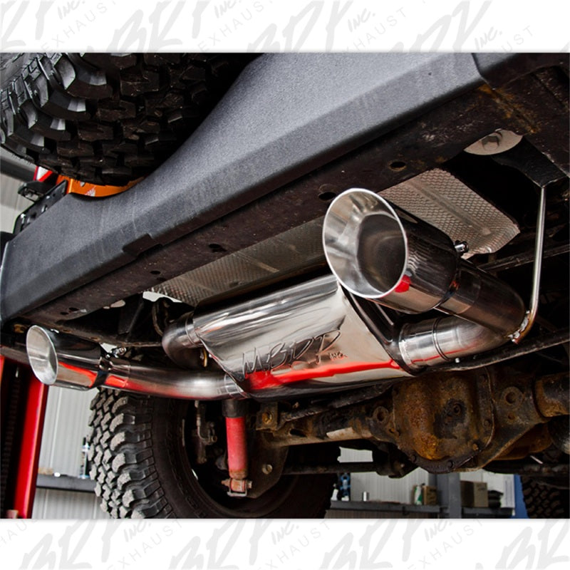 MBRP 07-14 Jeep Wrangler/Rubicon 3.6L/3.8L V6 Axle-Back Dual Rear Exit T409 Performance Exhuast Sys-SR1 Performance