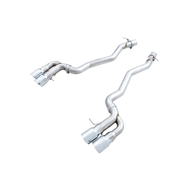AWE Tuning 18-19 BMW M5 (F90) 4.4T AWD Axle-back Exhaust - Track Edition (Chrome Silver Tips)-SR1 Performance