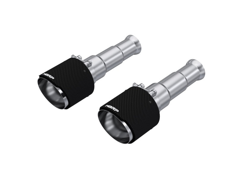 MBRP 19-24 Ram 1500 Classic 5.7L Hemi 5in OD Dual Wall Angle Cut T304 Carbon Fib Exhaust Tips - Pair-SR1 Performance