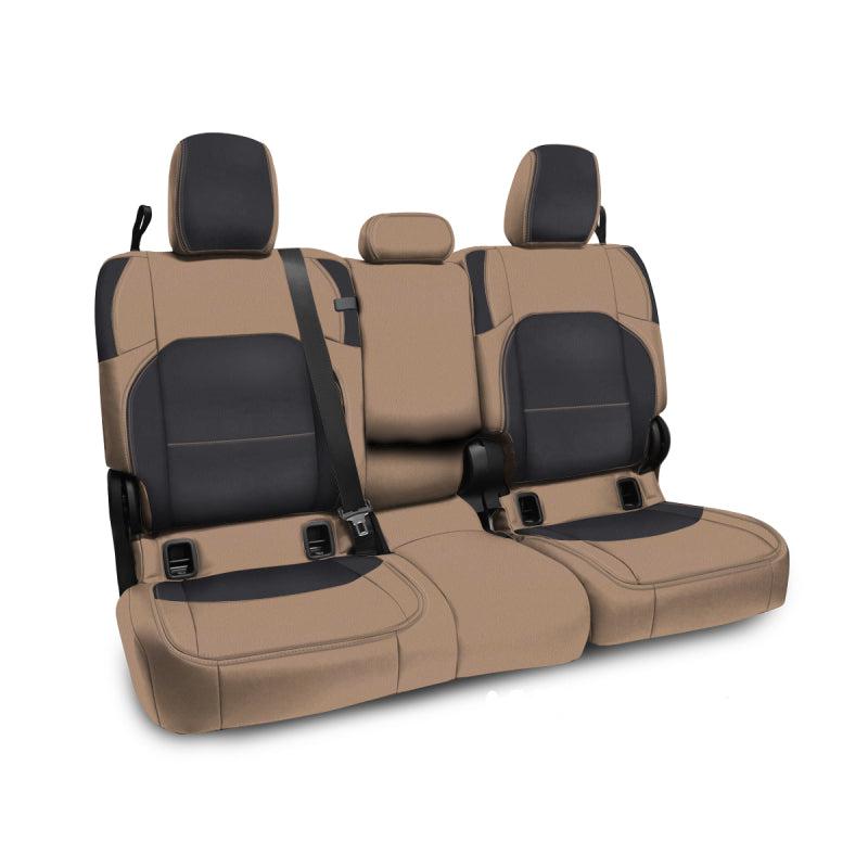 PRP 2020+ Jeep Gladiator JT Rear Bench Cover with Leather Interior - Black/Tan-SR1 Performance