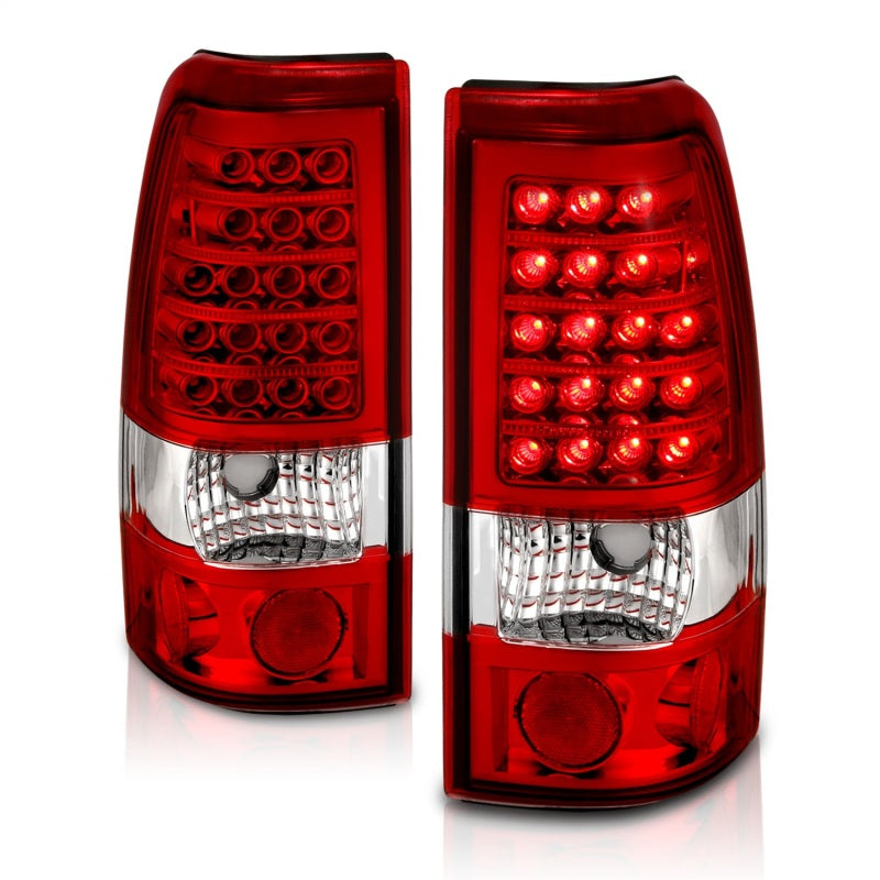ANZO 1999-2007 Chevrolet Silverado 1500 LED Taillights Red/Clear-SR1 Performance