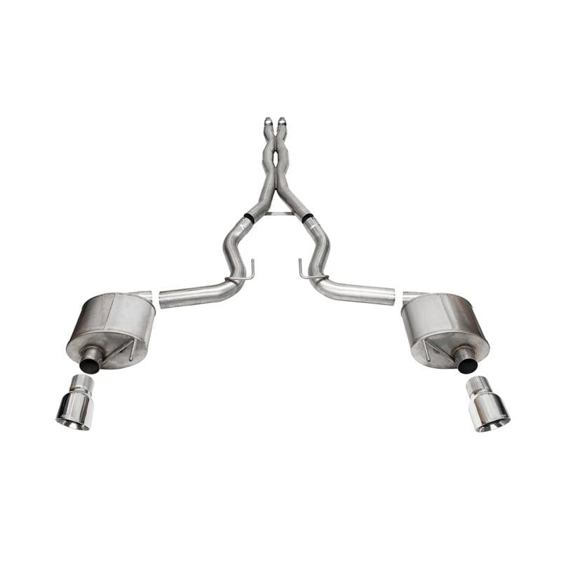 Corsa 2024 Ford MustangGT Sport Cat-Back Exhaust System 3.0in Dual Rear Exit w/4.5in Pro Series Tips-SR1 Performance
