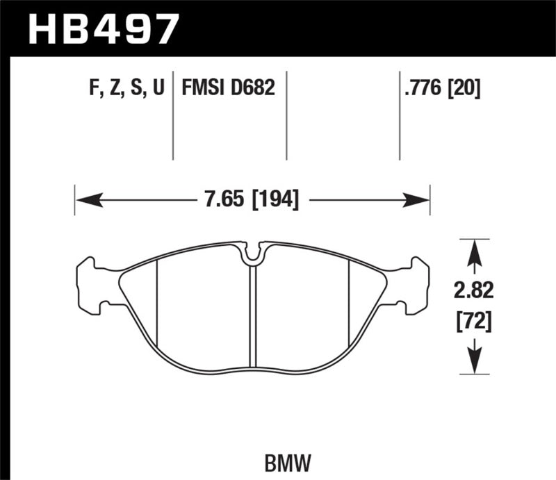 Hawk 04-06 Audi TT Quattro / 04-05 VW Golf R32 Perf Ceramic Street Front Brake Pads-SR1 Performance