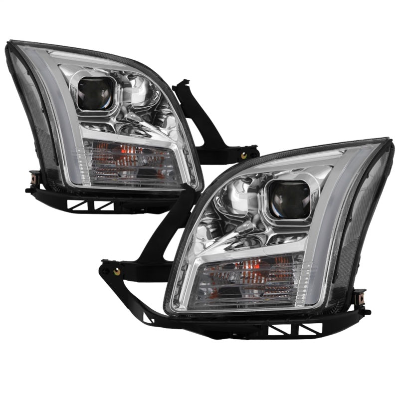 xTune 06-09 Ford Fusion Light Bar DRL Projector Headlights - Chrome (PRO-JH-FFU06-LB-C)-SR1 Performance