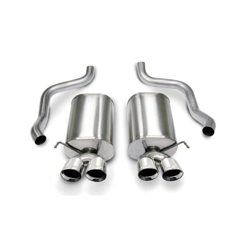 Corsa 2005-2007 Chevrolet Corvette C6 6.0L V8 Polished Sport Axle-Back Exhaust-SR1 Performance