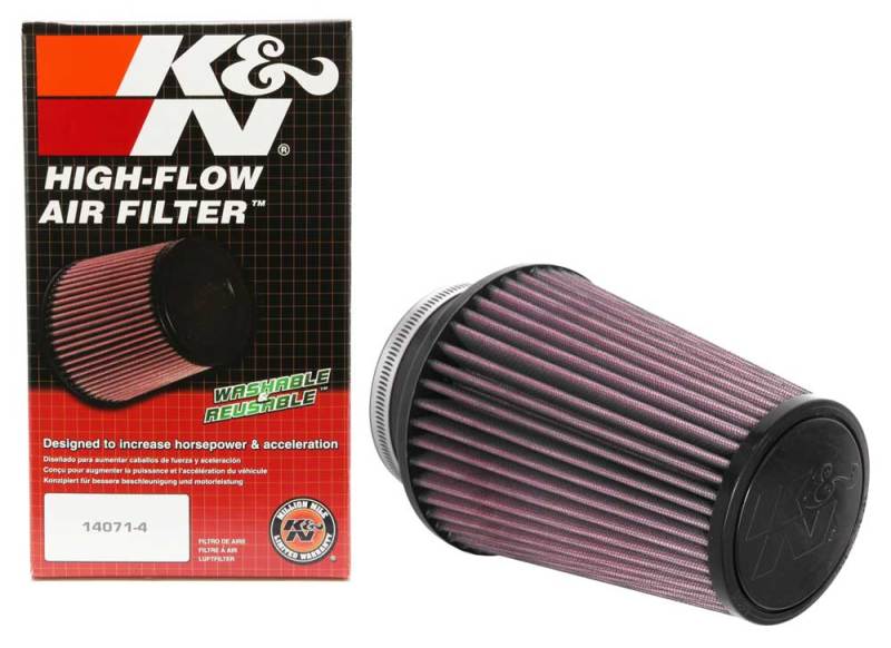 K&N Universal Clamp-On Air Filter 4in FLG / 6in B / 4in T / 7in H-SR1 Performance