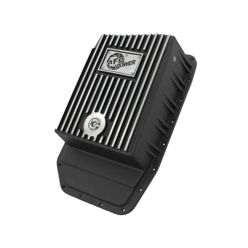 aFe Power Transmission Pan Black Machined 09-14 Ford 6R80 F-150 Trucks-SR1 Performance
