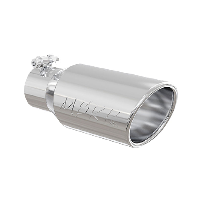 MBRP Universal Tip 4in OD 2.75in Inlet 10in Length Angled Rolled End T304-SR1 Performance
