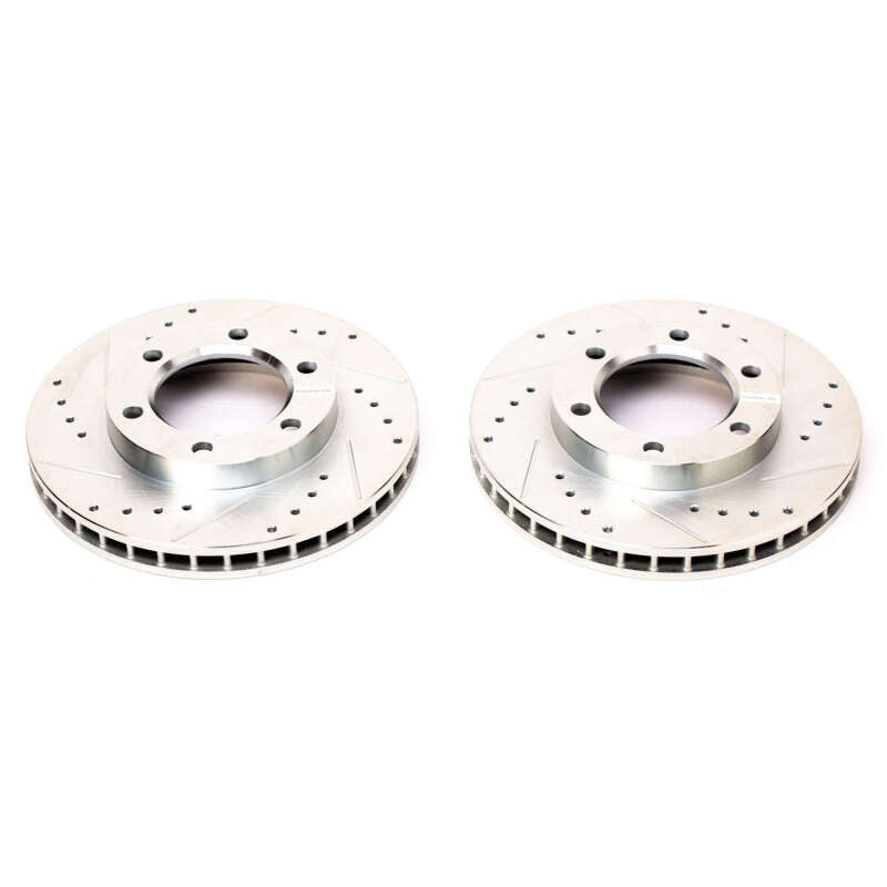 Power Stop 71-74 Chevrolet Blazer Front Evolution Drilled & Slotted Rotors - Pair-SR1 Performance
