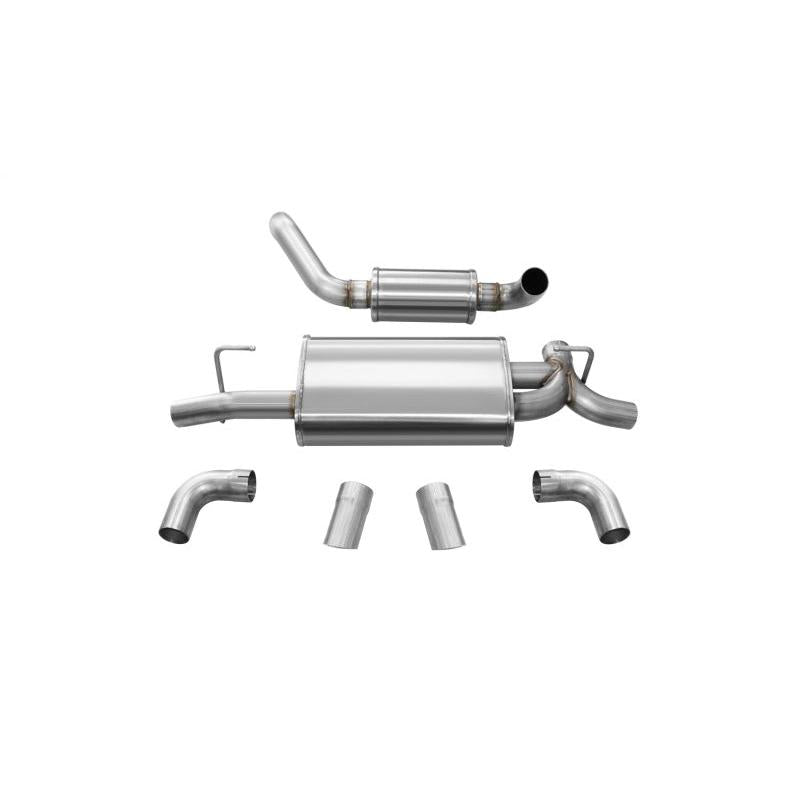 Corsa 2018-2024 Jeep Wrangler JL 2.5in Dual Rear Turn Down Exit Touring Axle-Back Exhaust-SR1 Performance
