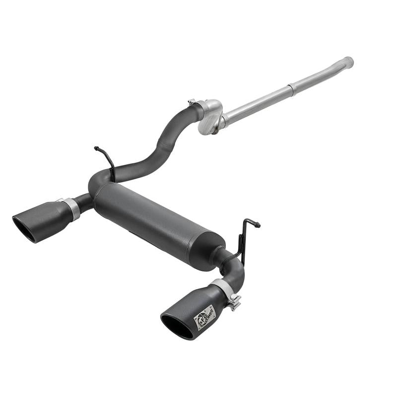 aFe Rebel Series 2.5in 409 SS Cat-Back Exhaust w/ Black Tips 18-19 Jeep Wrangler (JL) V6 3.6L-SR1 Performance