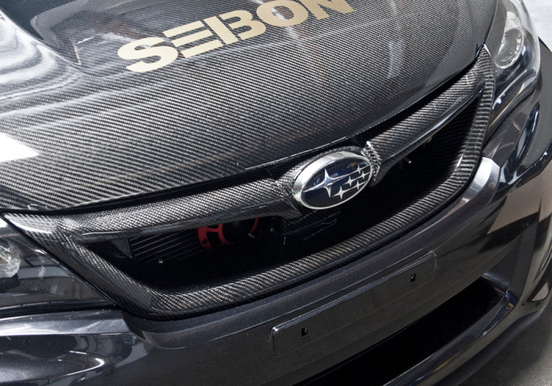 Seibon Carbon Fiber Front Grill for 2011-2014 Subaru Impreza WRX STI - Stylish and Lightweight Upgrade