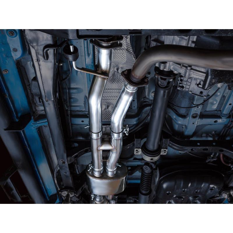 AWE 16-22 Toyota Tacoma 0FG Catback Exhaust w/ BashGuard - Dual Chrome Silver Tips-SR1 Performance