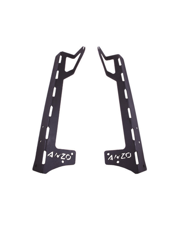 ANZO 2007-2015 Jeep Wrangler LED Bar Windshield Mounting Brackets-SR1 Performance