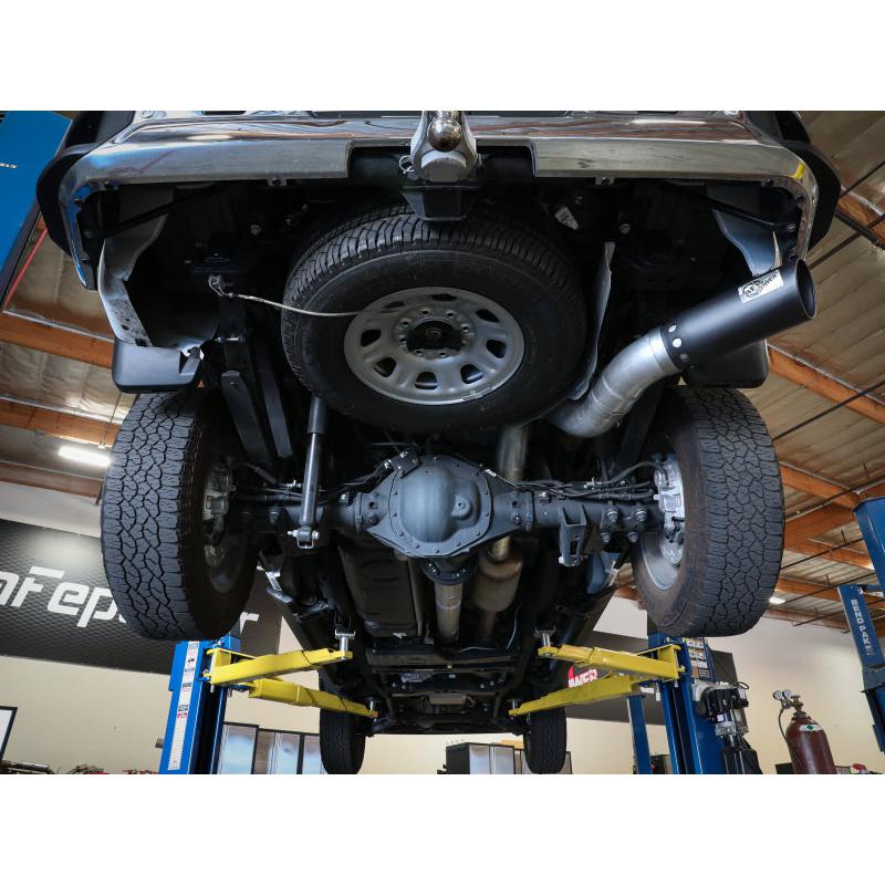 aFe Large Bore-HD 5 IN 409 SS DPF-Back Exhaust System w/Black Tip 20-21 GM Truck V8-6.6L-SR1 Performance