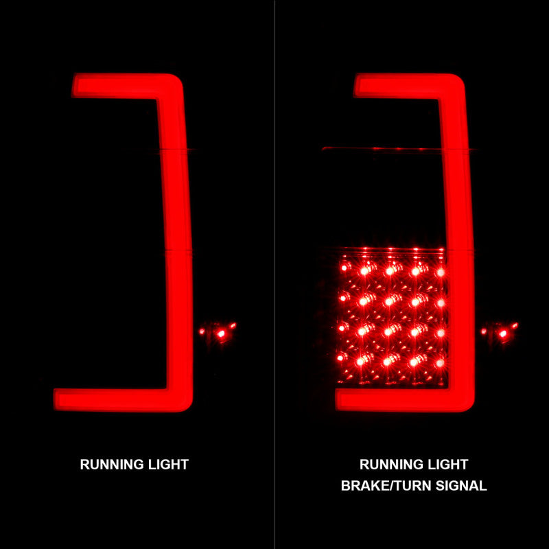 ANZO 07-17 Ford Expedition LED Taillights w/ Light Bar Black Housing Clear Lens-SR1 Performance