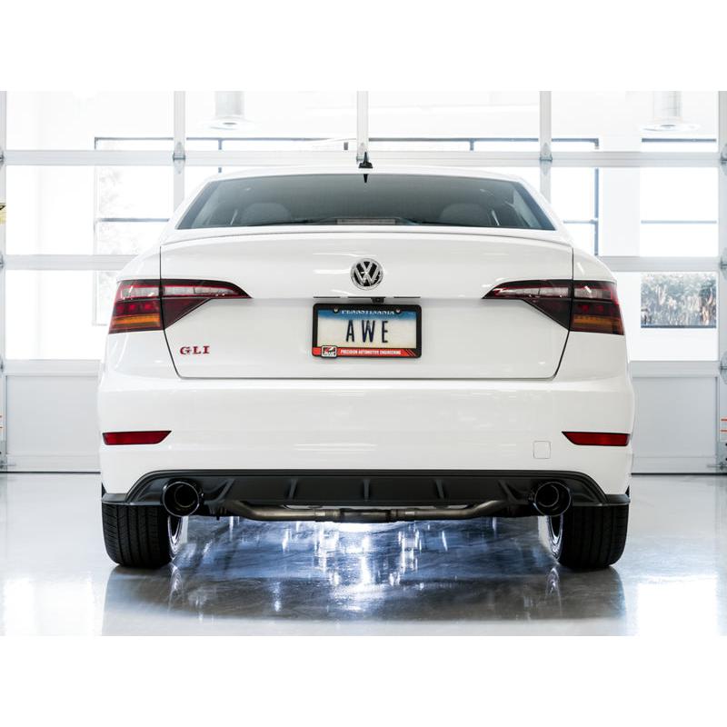 AWE Tuning 18-21 Volkswagen Jetta GLI Mk7 Track Exhaust - Diamond Black Tips (Fits High-Flow DP)-SR1 Performance