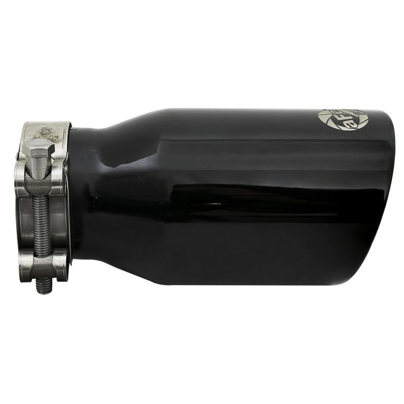 aFe MACH Force-Xp Universal 409 SS Single-Wall Clamp-On Exhaust Tip - Black-SR1 Performance