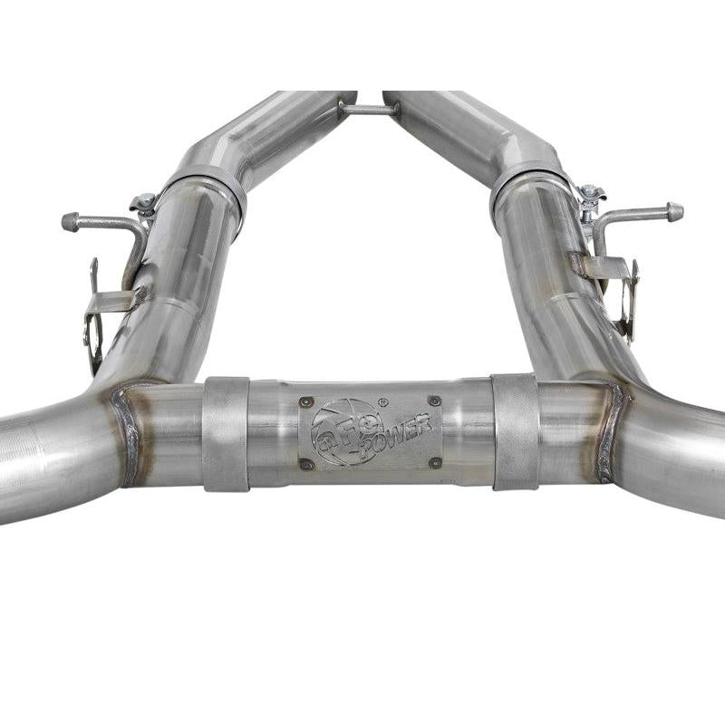 aFe MACH Force-Xp 3in 304 SS Cat-Back Exhaust 15-20 Dodge Charger Hellcat V8-6.2L/6.4L w/o Muffler-SR1 Performance