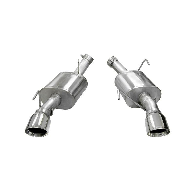 Corsa 2005-2010 Ford Mustang Shelby GT500 5.4L V8 Polished Xtreme Axle-Back Exhaust-SR1 Performance
