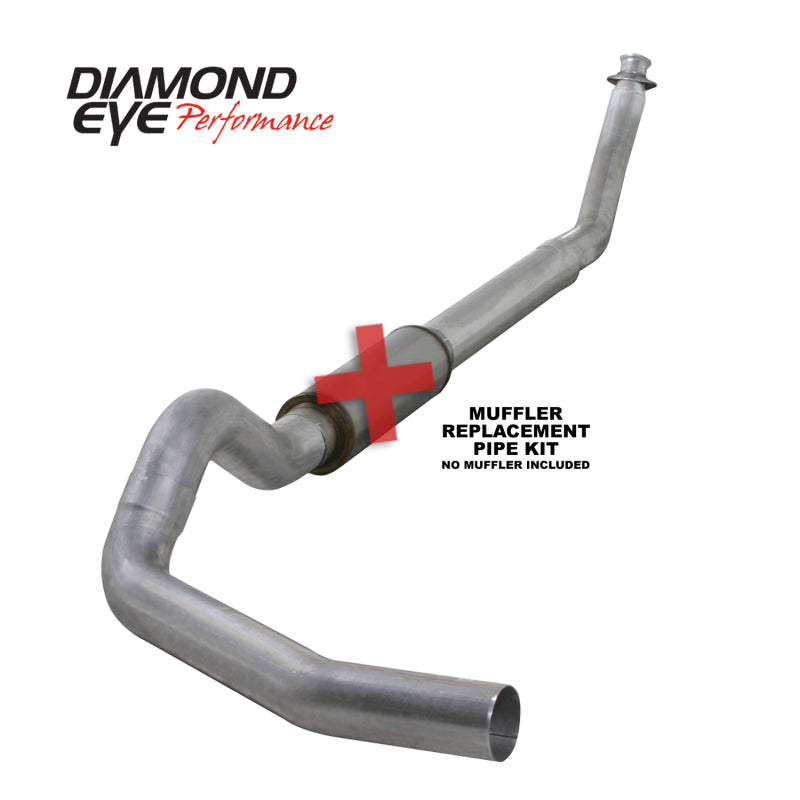 Diamond Eye KIT 5in TB SGL MFLR RPLCMENT PIPE AL: 94-02 DODGE CUMMINS 5.9L W/ RP #510220-SR1 Performance