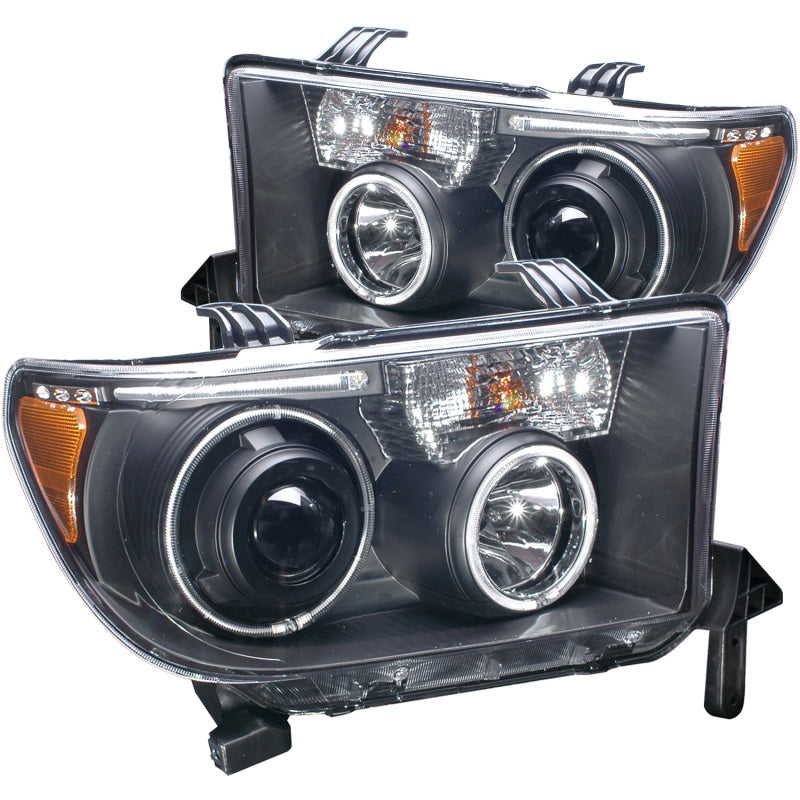 ANZO 2007-2013 Toyota Tundra Projector Headlights w/ Halo Black (CCFL)-SR1 Performance