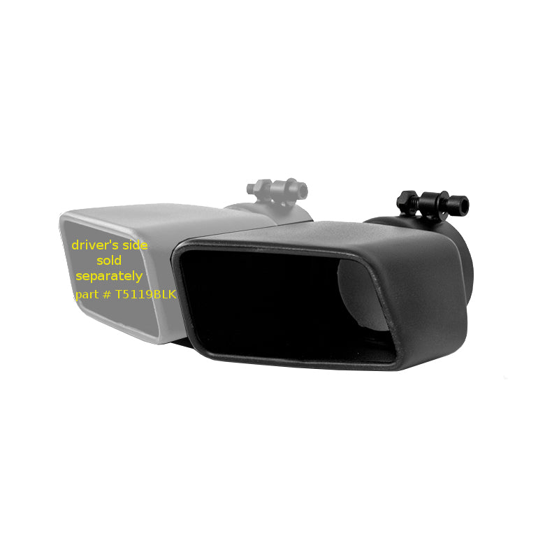 MBRP Universal Tip 4.75inx 3in Rectangle Angled Cut 3in O.D. inlet Pass. Side 7.375in length Black-SR1 Performance