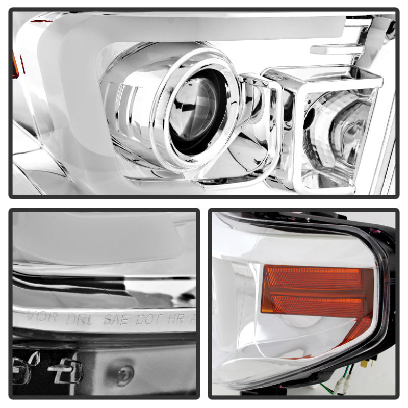 Spyder Toyota Tundra 2014-2016 Projector Headlights Light Bar DRL Chrome PRO-YD-TTU14-DRL-C-SR1 Performance
