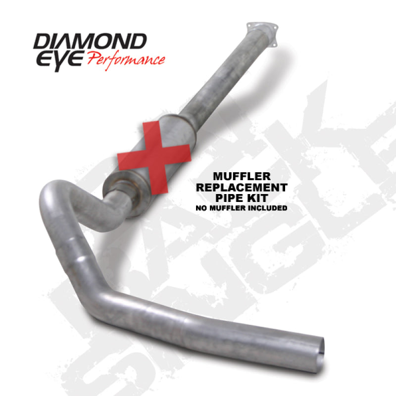Diamond Eye KIT 4in CB MFLR RPLCMENT PIPE SGL AL: 01-05 CHEVY/GMC 6.6L 2500/3500-SR1 Performance