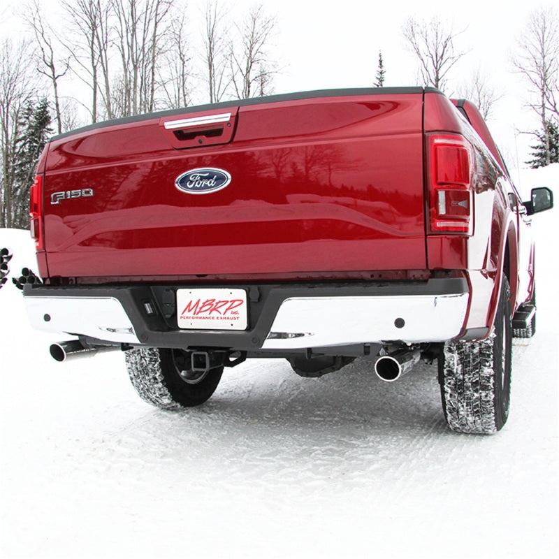 MBRP 2015 Ford F-150 5.0L 3in Cat Back Dual Split Rear Exit T409 Exhaust System-SR1 Performance