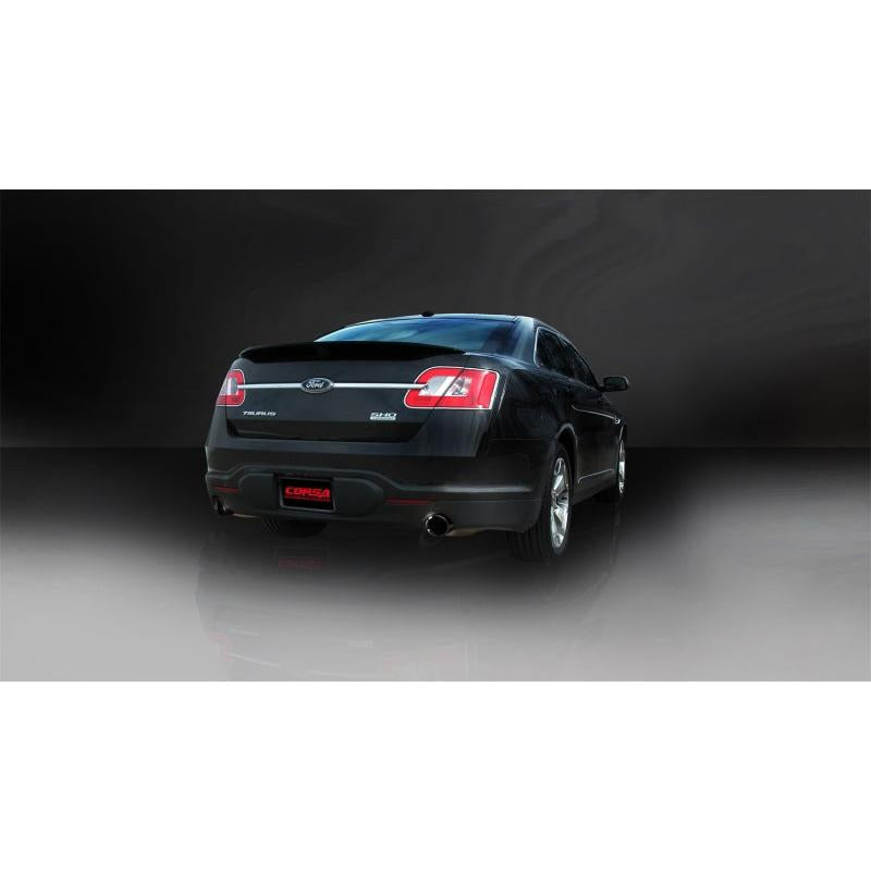Corsa 2010-2019 Ford Taurus SHO 3.5L V6 Turbo Sport Cat-Back Exhaust w/ Dual 4in Black Tips-SR1 Performance