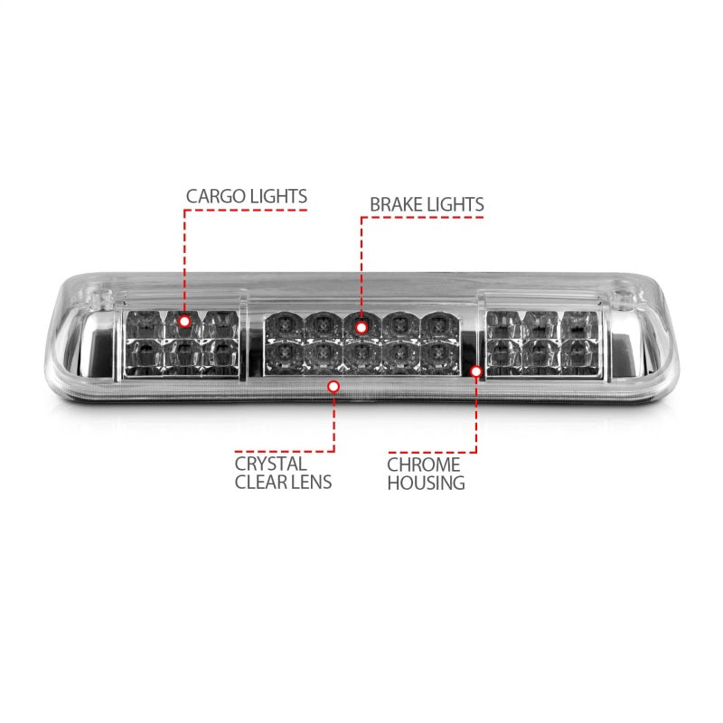 ANZO 2004-2008 Ford F-150 LED 3rd Brake Light Chrome B - Series-SR1 Performance