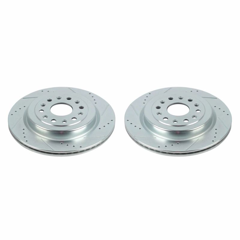 Power Stop 19-20 Ram 1500 Rear Evolution Drilled & Slotted Rotors - Pair-SR1 Performance