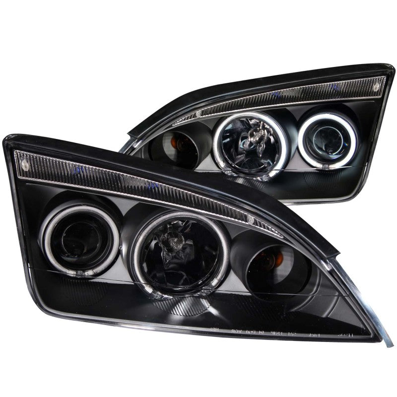 ANZO 2005-2007 Ford Focus Projector Headlights w/ Halo Black-SR1 Performance