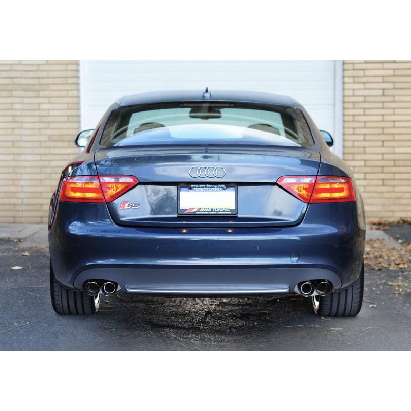 AWE Tuning Audi B8 S5 4.2L Touring Edition Exhaust System - Diamond Black Tips-SR1 Performance