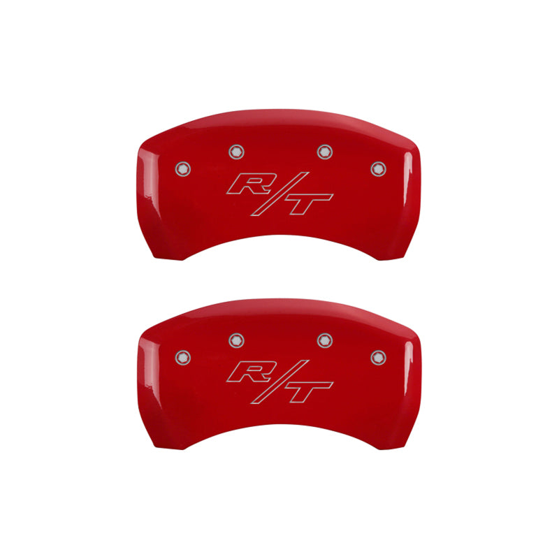 MGP 4 Caliper Covers Engraved Front & Rear Vintage Style/RT Red finish silver-SR1 Performance