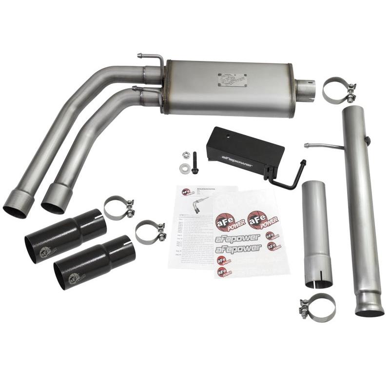 aFe Rebel Series CB 3in Middle Side Exit SS Exht w/ Black Tips 09-16 Chevy Silverado/GMC Sierra 1500-SR1 Performance